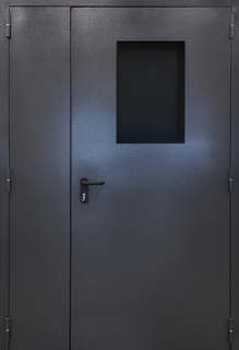 Остекленная полуторная пожаростойкая дверь EI-60 Остекленная полуторная пожаростойкая дверь EI-60