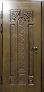 Стальная одностворчатая термодверь с фрезерованными плитами МДФ Стальная одностворчатая термодверь с фрезерованными плитами МДФ