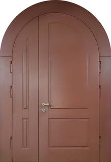 Арочная полуторапольная термодверь с фрезерованными плитами MDF Арочная полуторапольная термодверь с фрезерованными плитами MDF